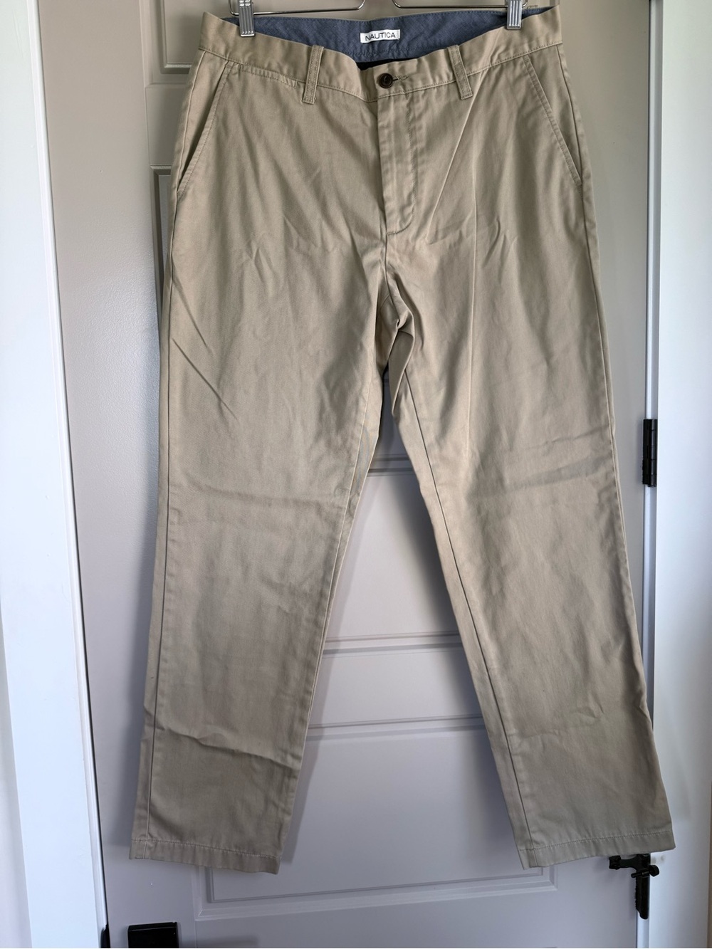 Nautica chino khaki men's 100% cotton straight leg pants